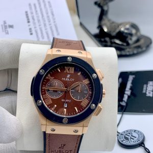 Fashion rose gold leather hublot