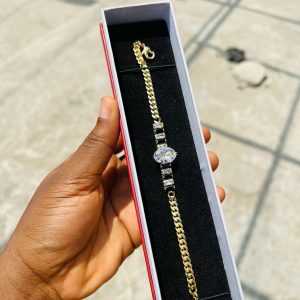 Mixed toned Cz bracelet (gold)