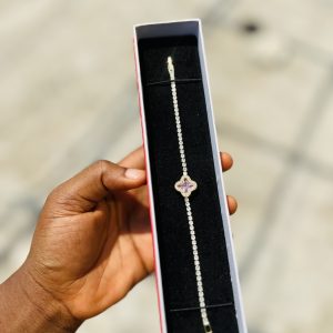 Pink Vca Cz bracelet (gold)