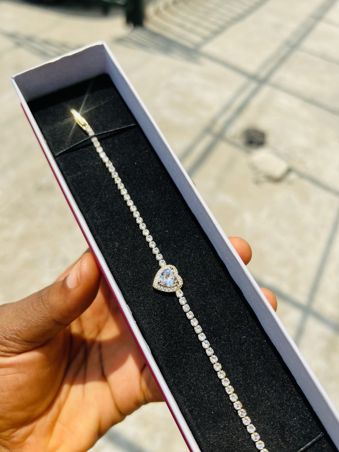 White love Cz bracelet (gold) - Image 6