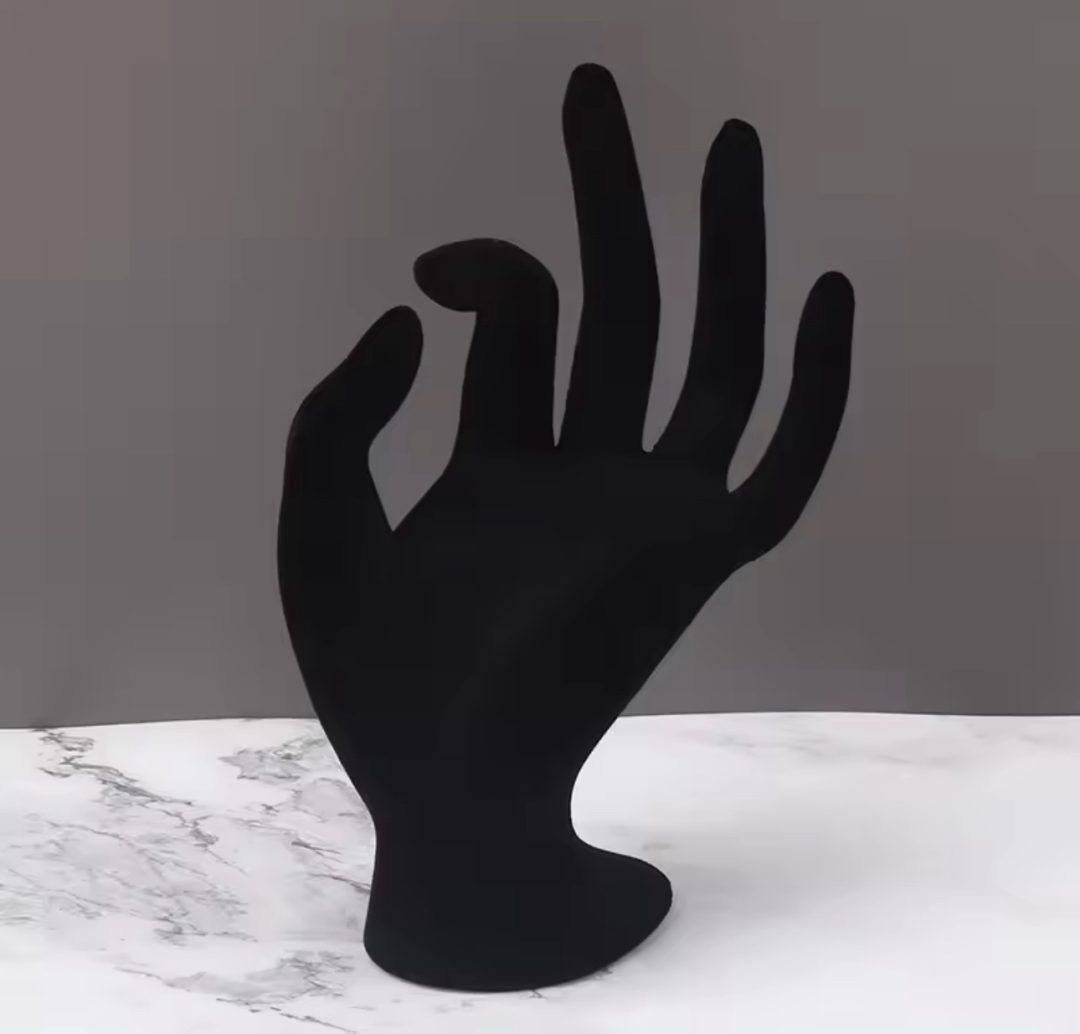 Sued ring and bracelet display hand mannequin