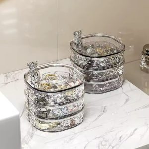Teddy head transparent jewelry organizer