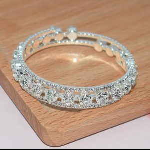 Fashion Center link spiral silver bracelet