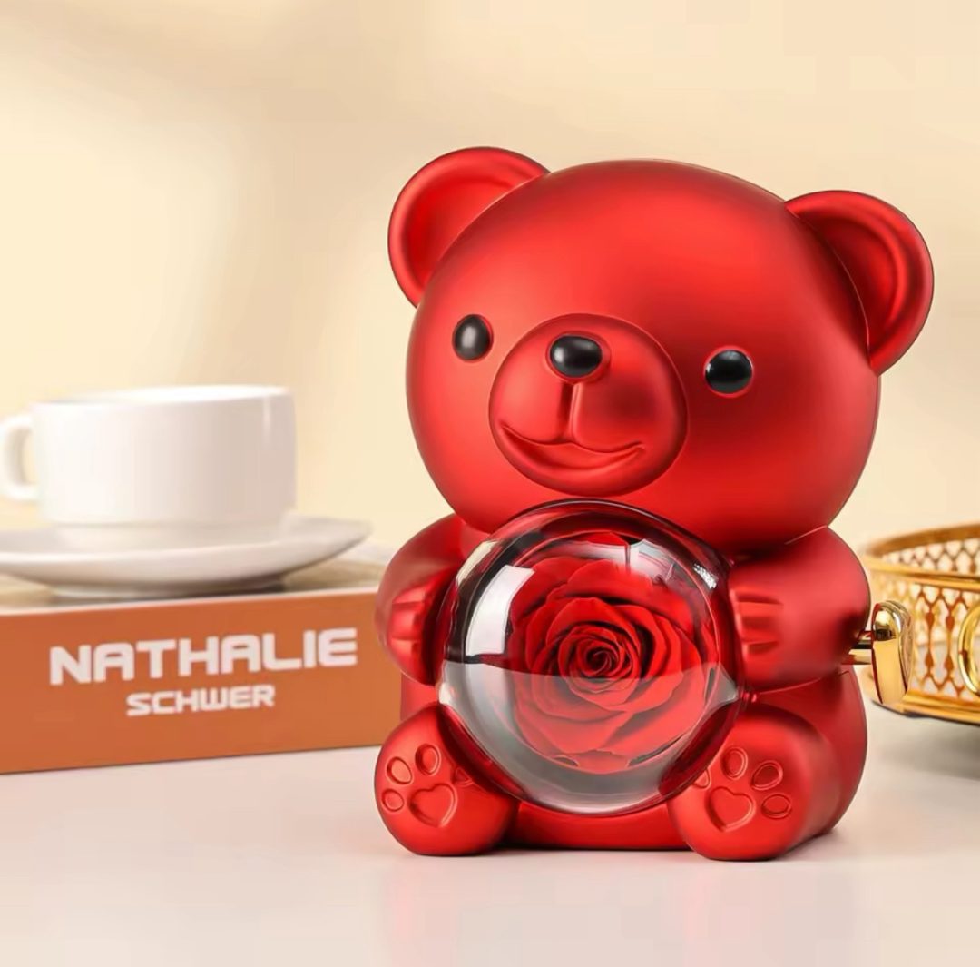 Red Teddy rose box