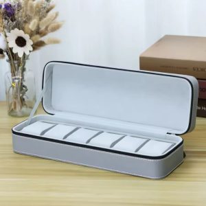 Leather 6 watch organizer black Colour