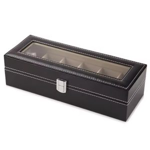 Glass black watch leather organizers