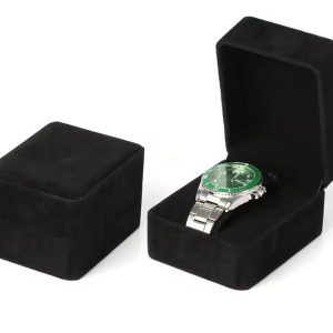 Black suede watch / bracelet box