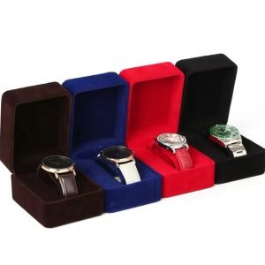 Black suede watch / bracelet box