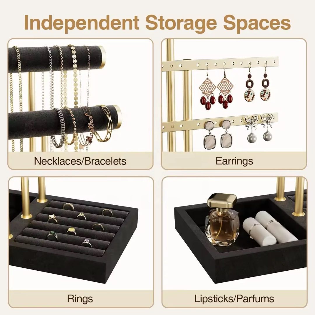Triple step jewelry black organizer - Image 2