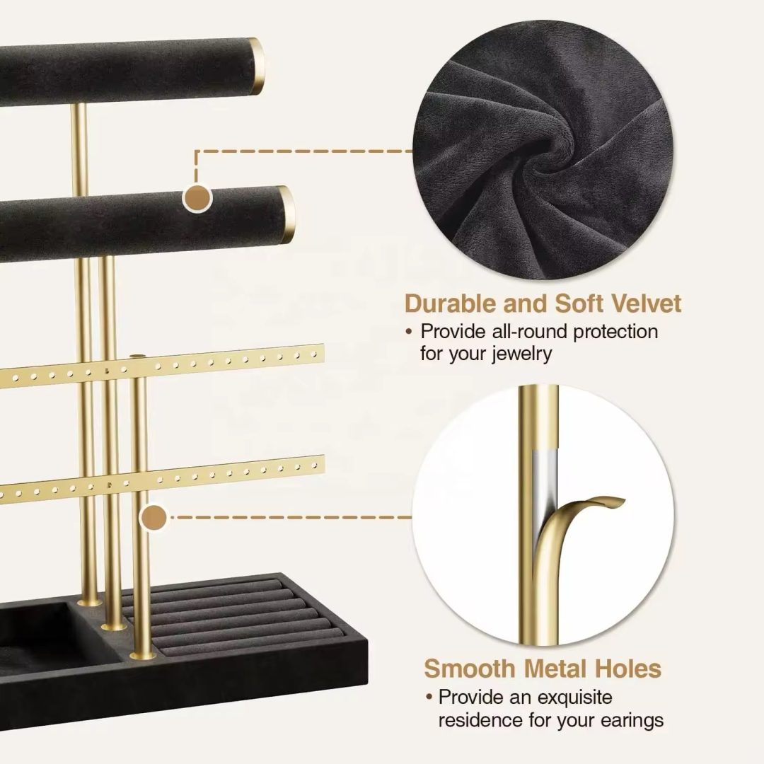 Triple step jewelry black organizer - Image 4