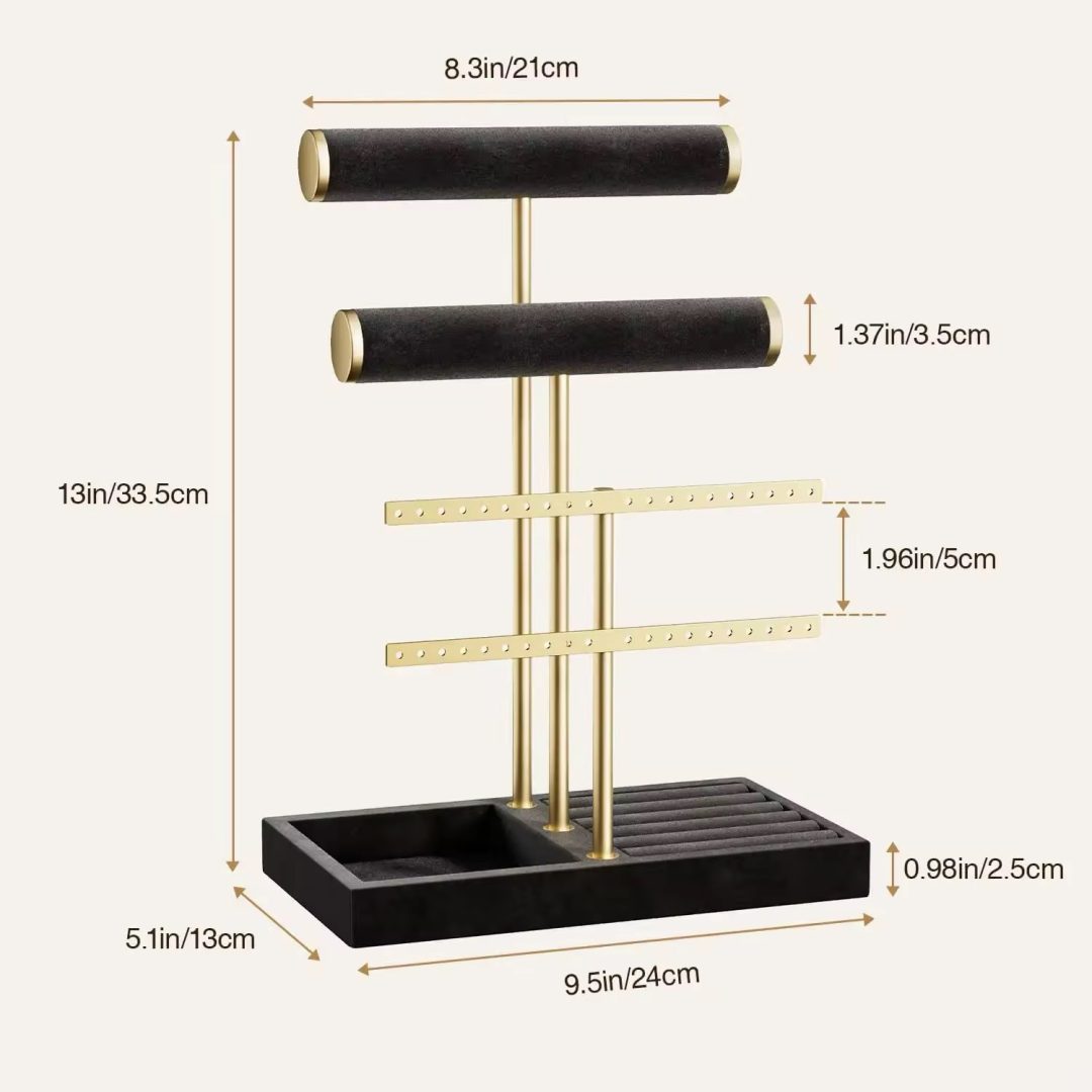 Triple step jewelry black organizer - Image 3
