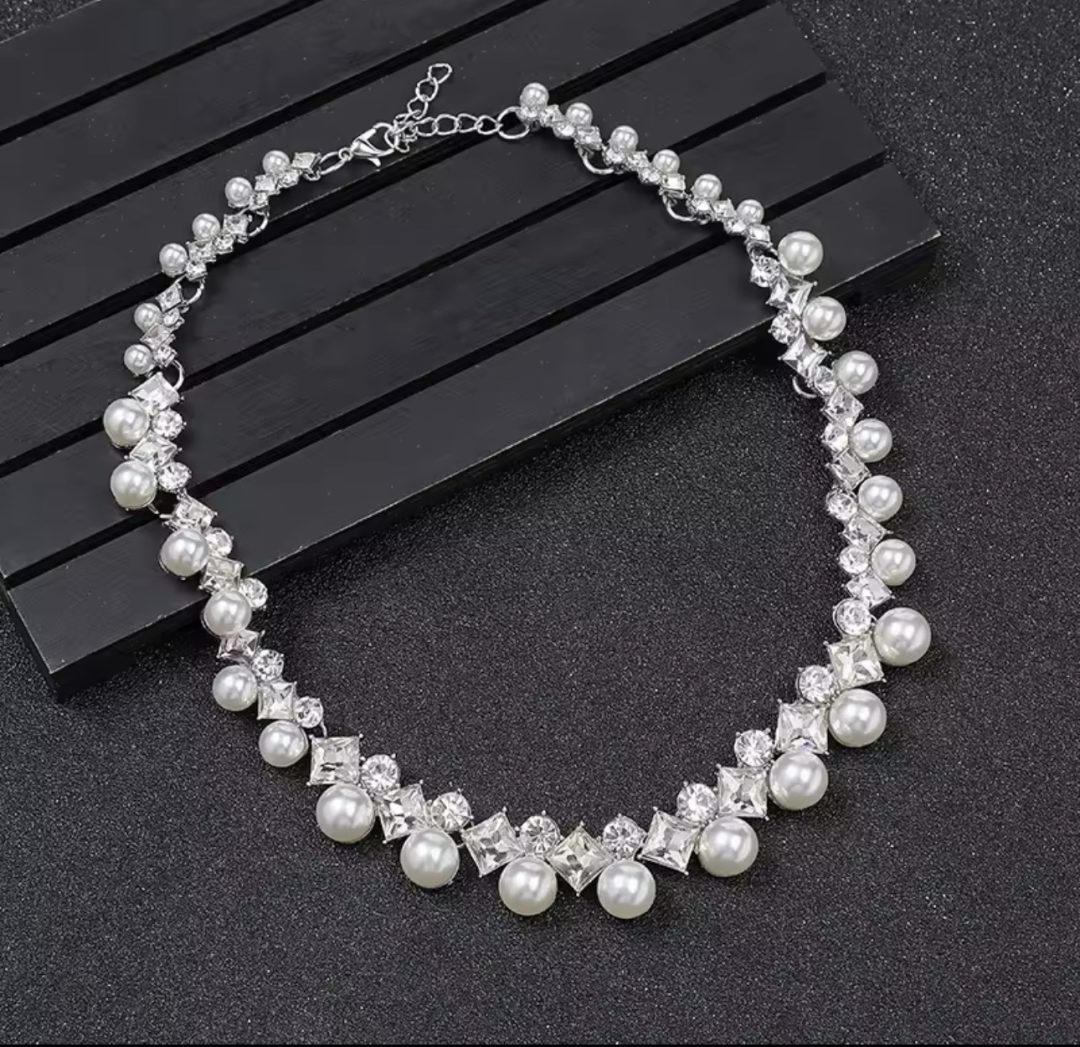 Crystal pearl ball set silver - Image 4