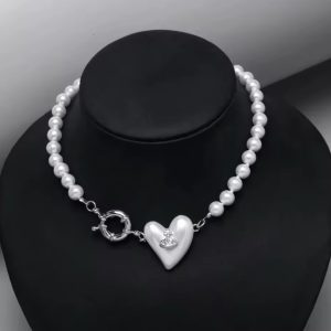 Royal heart pearl crown jewel set