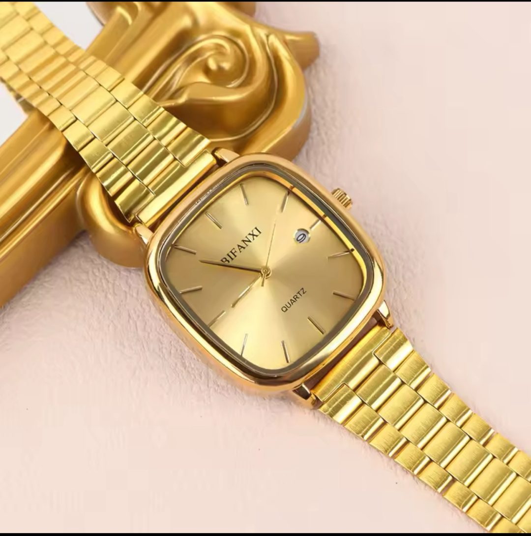Casio gold gold face watch