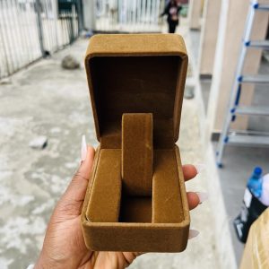 Brown suede watch / bracelet box