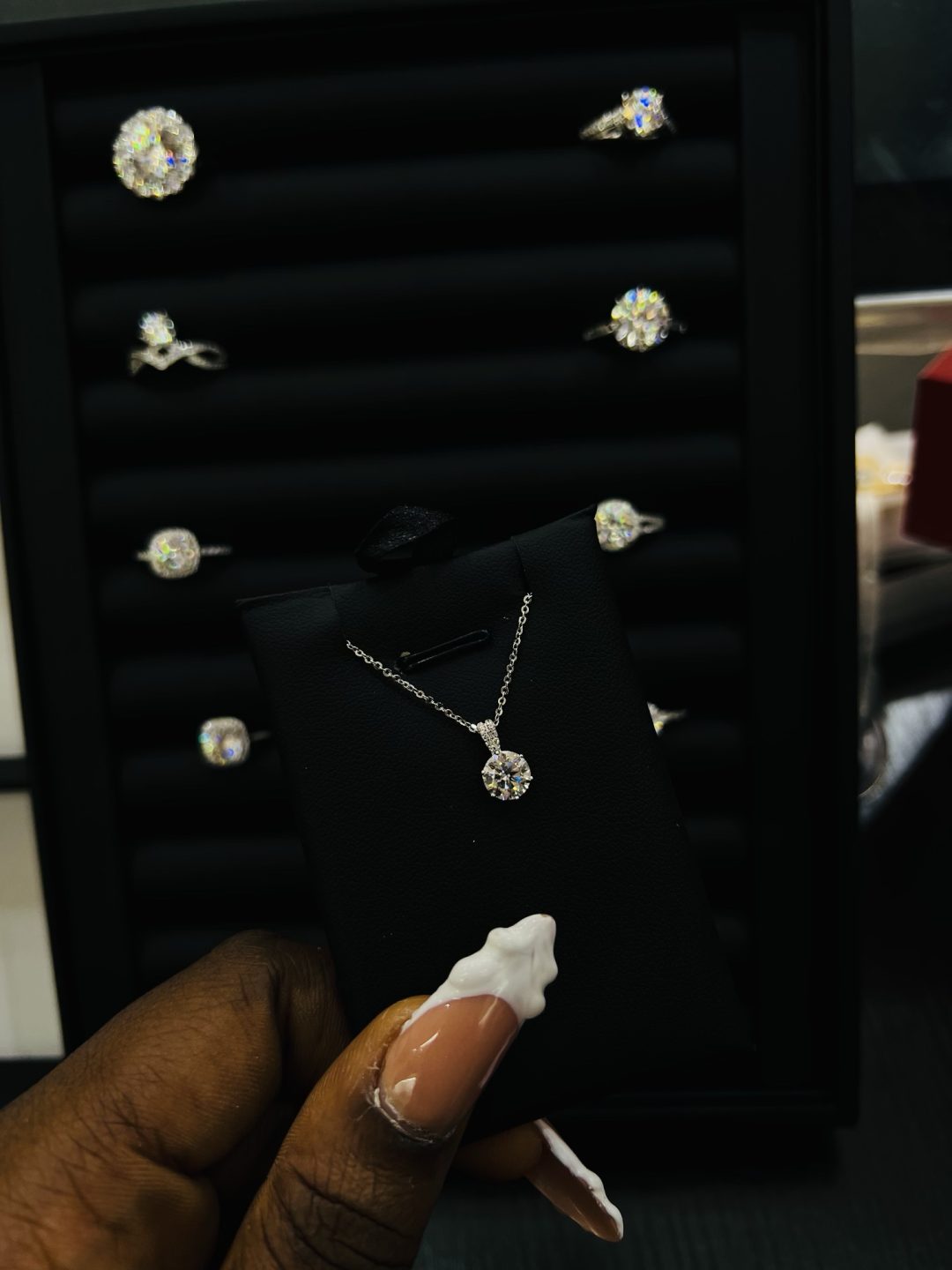 Dainty Moissanite Necklace - Image 5