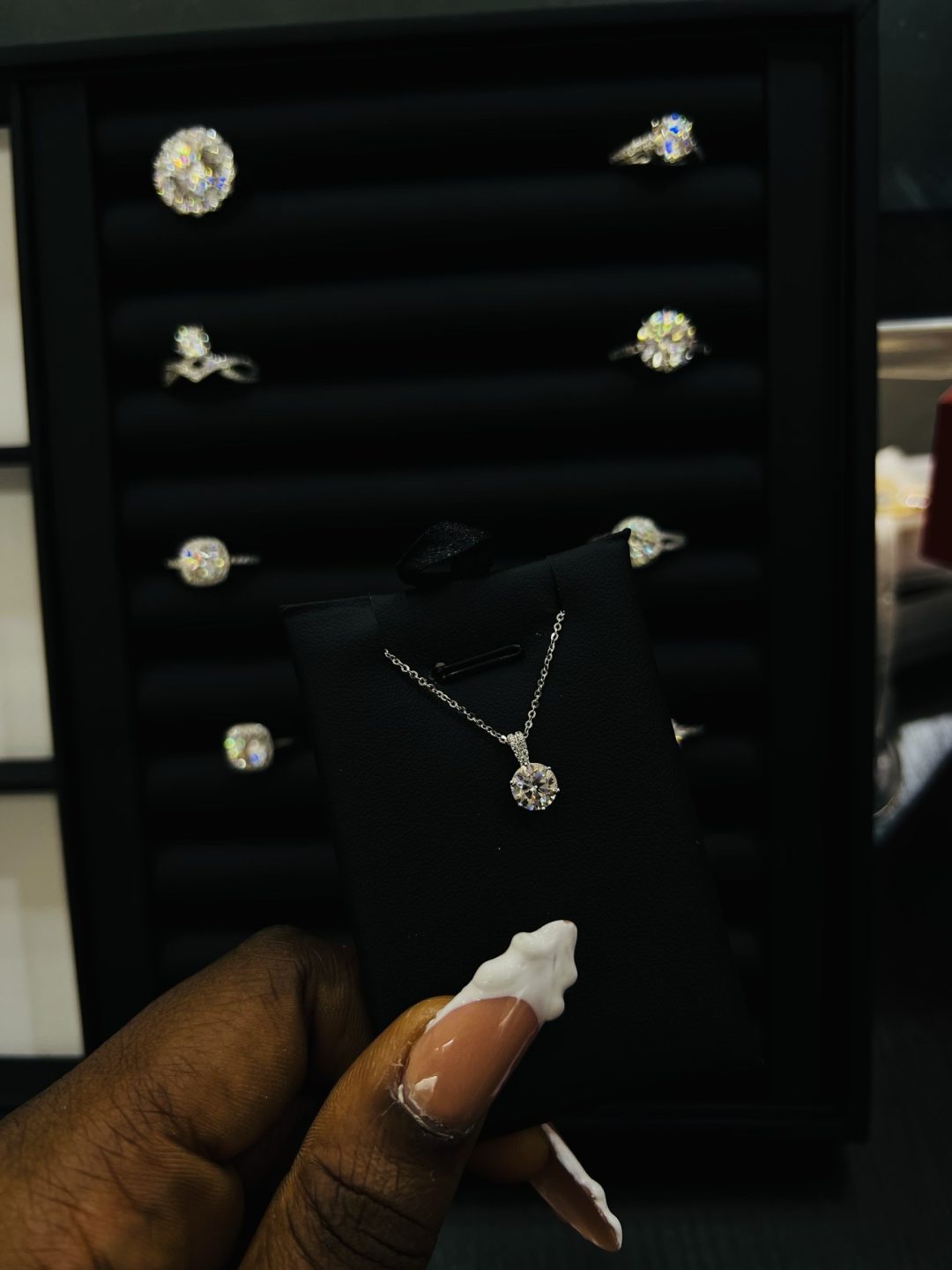 Dainty Moissanite Necklace - Image 4