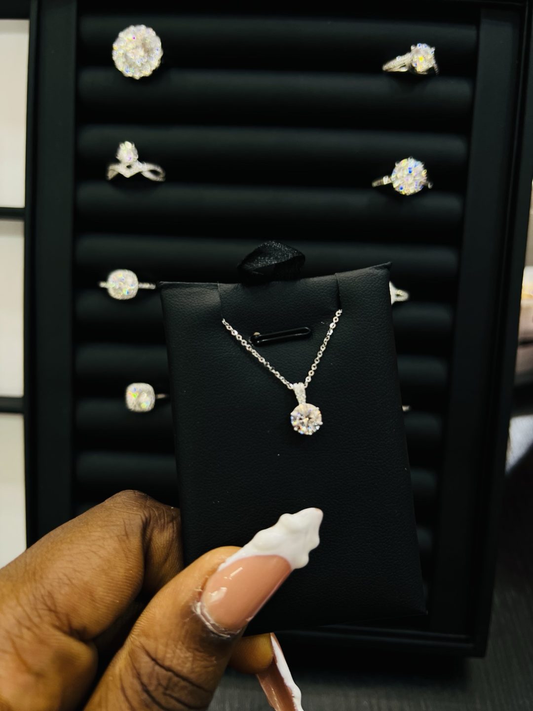 Dainty Moissanite Necklace - Image 2