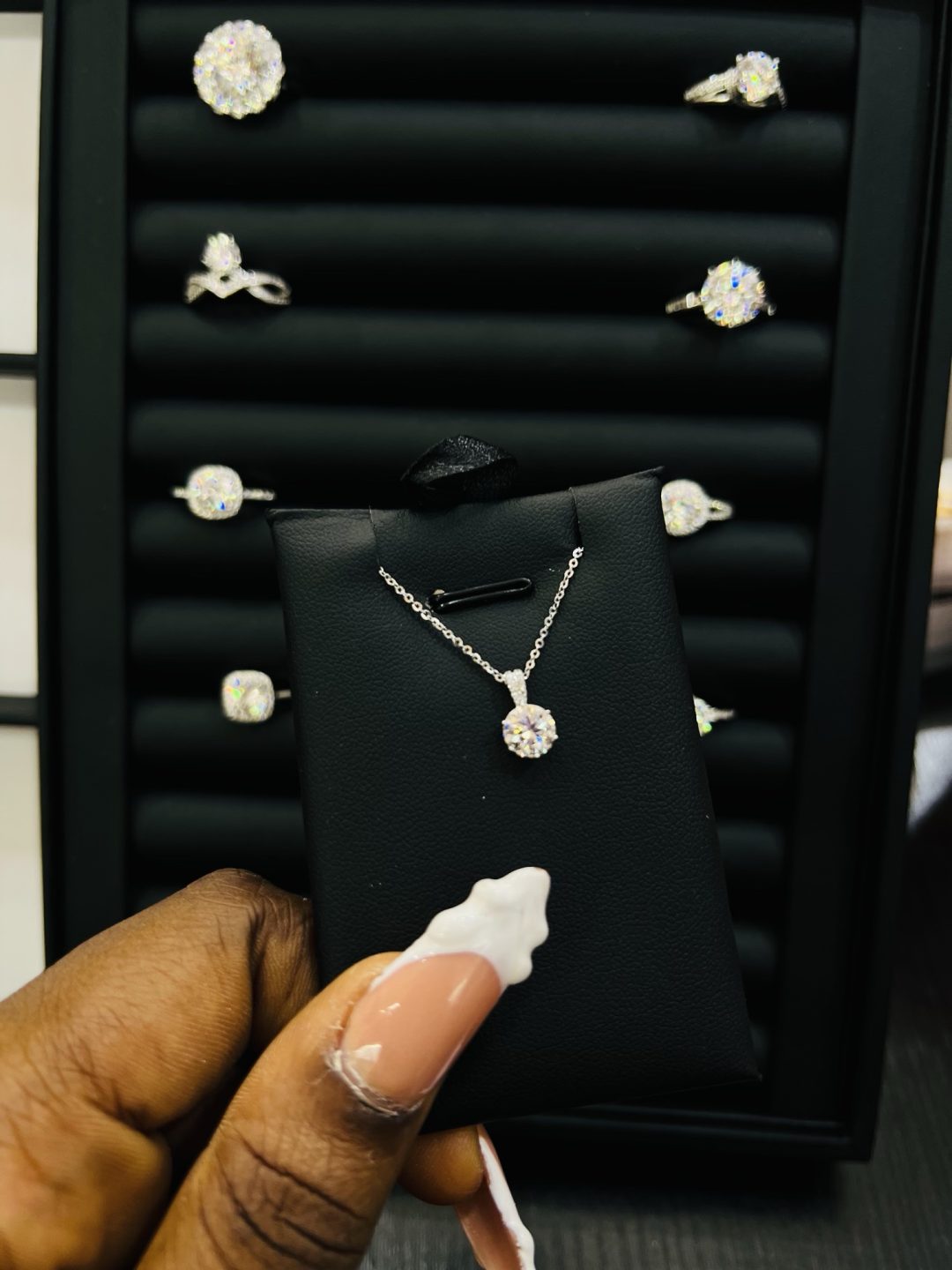 Dainty Moissanite Necklace - Image 3