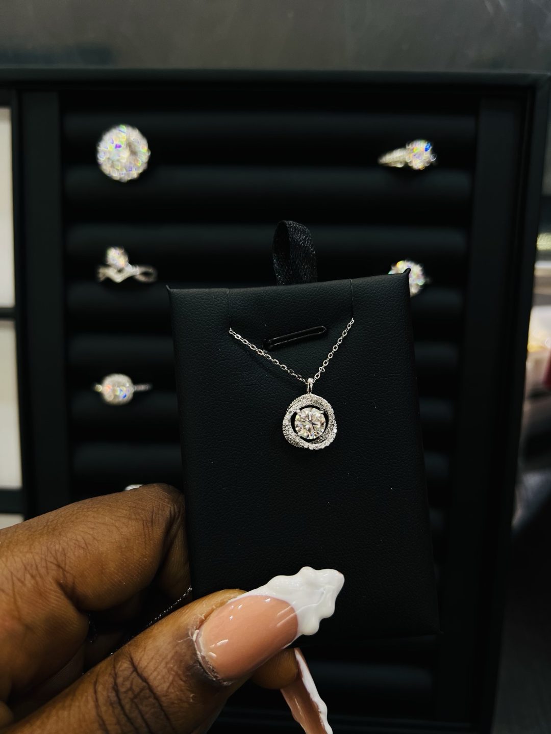 Spiral Moissanite Necklace - Image 2