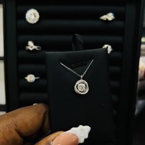 Spiral Moissanite Necklace