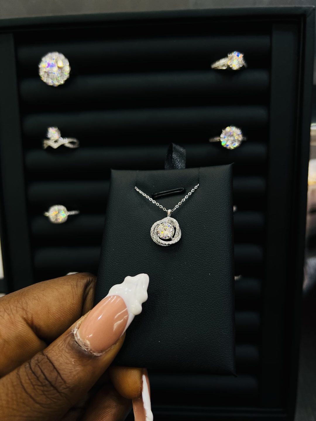 Spiral Moissanite Necklace