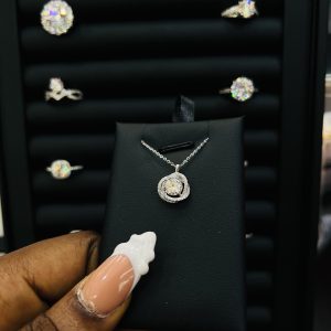 Spiral Moissanite Necklace