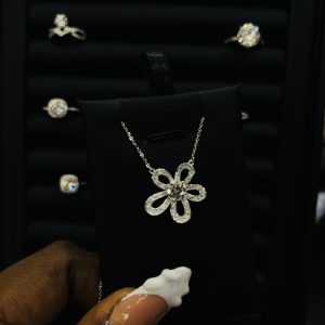 Sunflower Moissanite Necklace