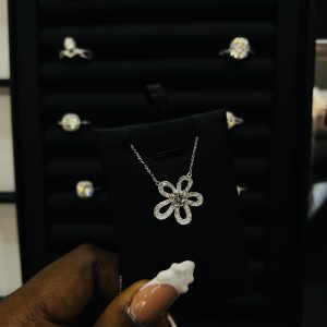 Sunflower Moissanite Necklace
