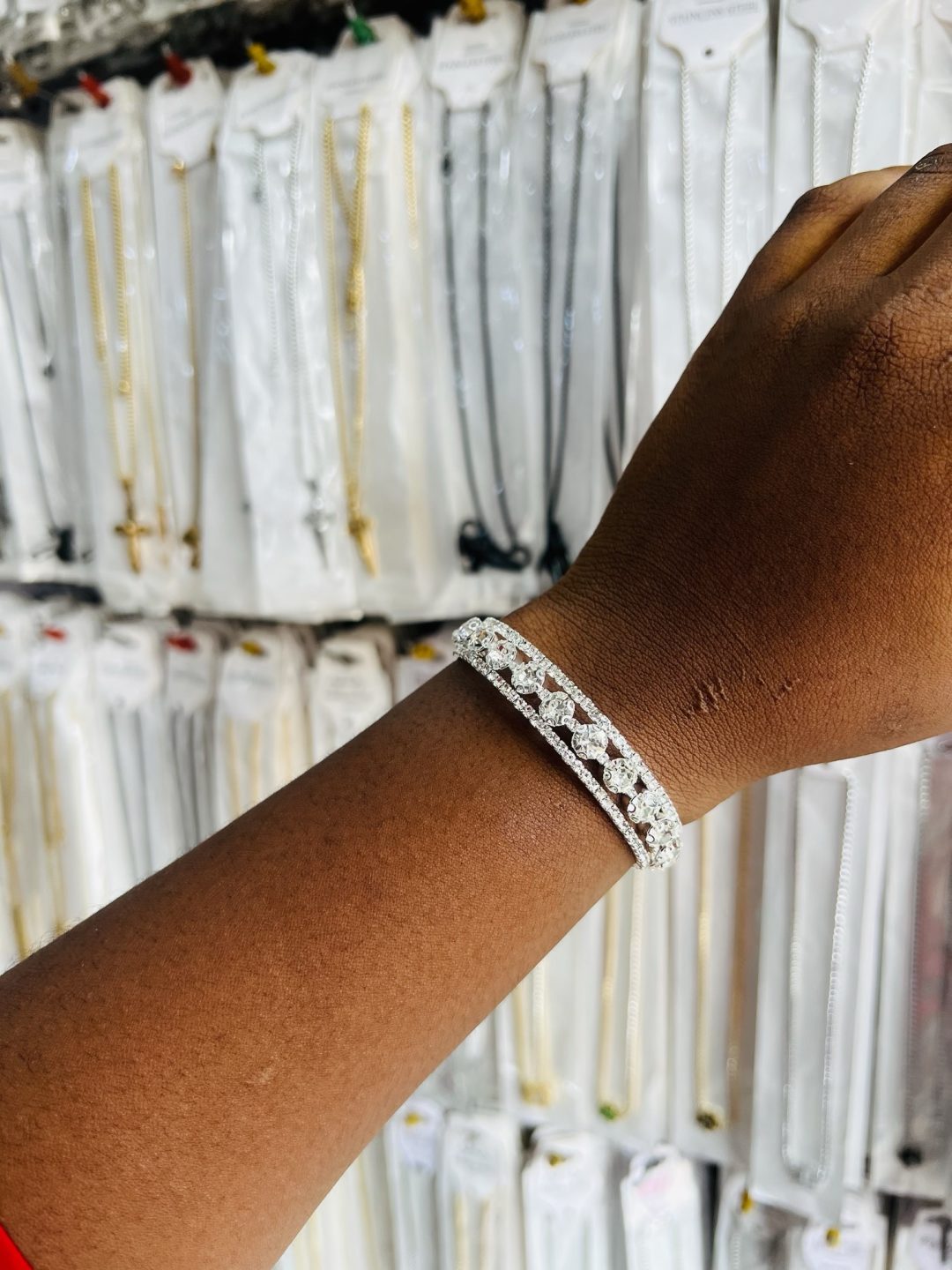 Fashion Center link spiral silver bracelet - Image 2