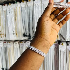 Fashion silver pearl bangle