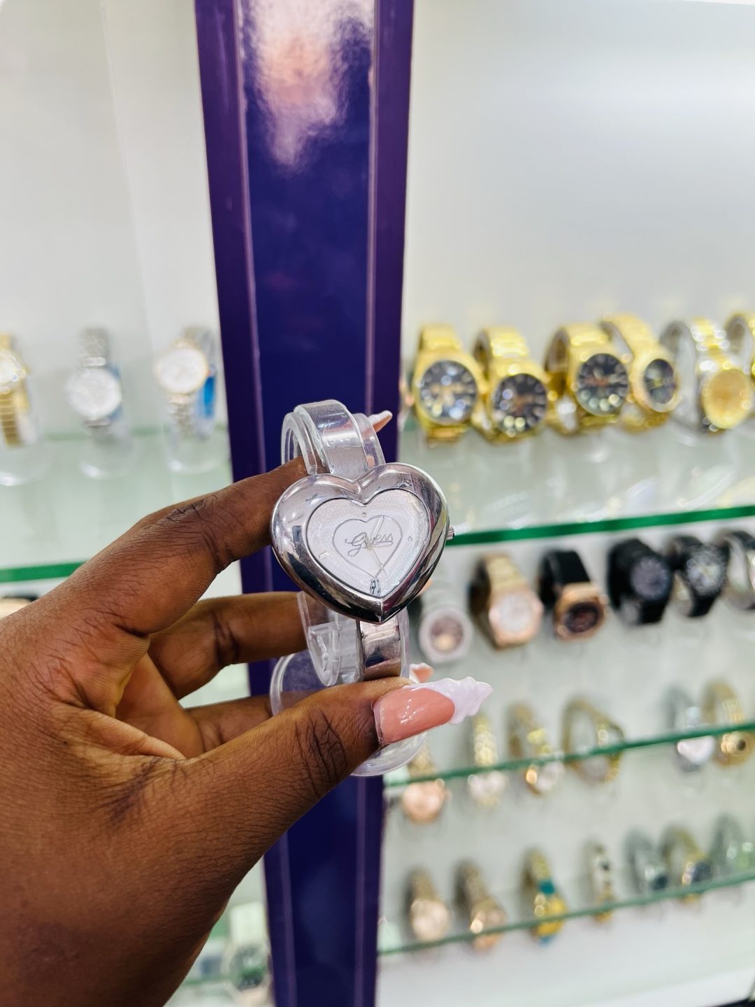 Guess heart shape watch