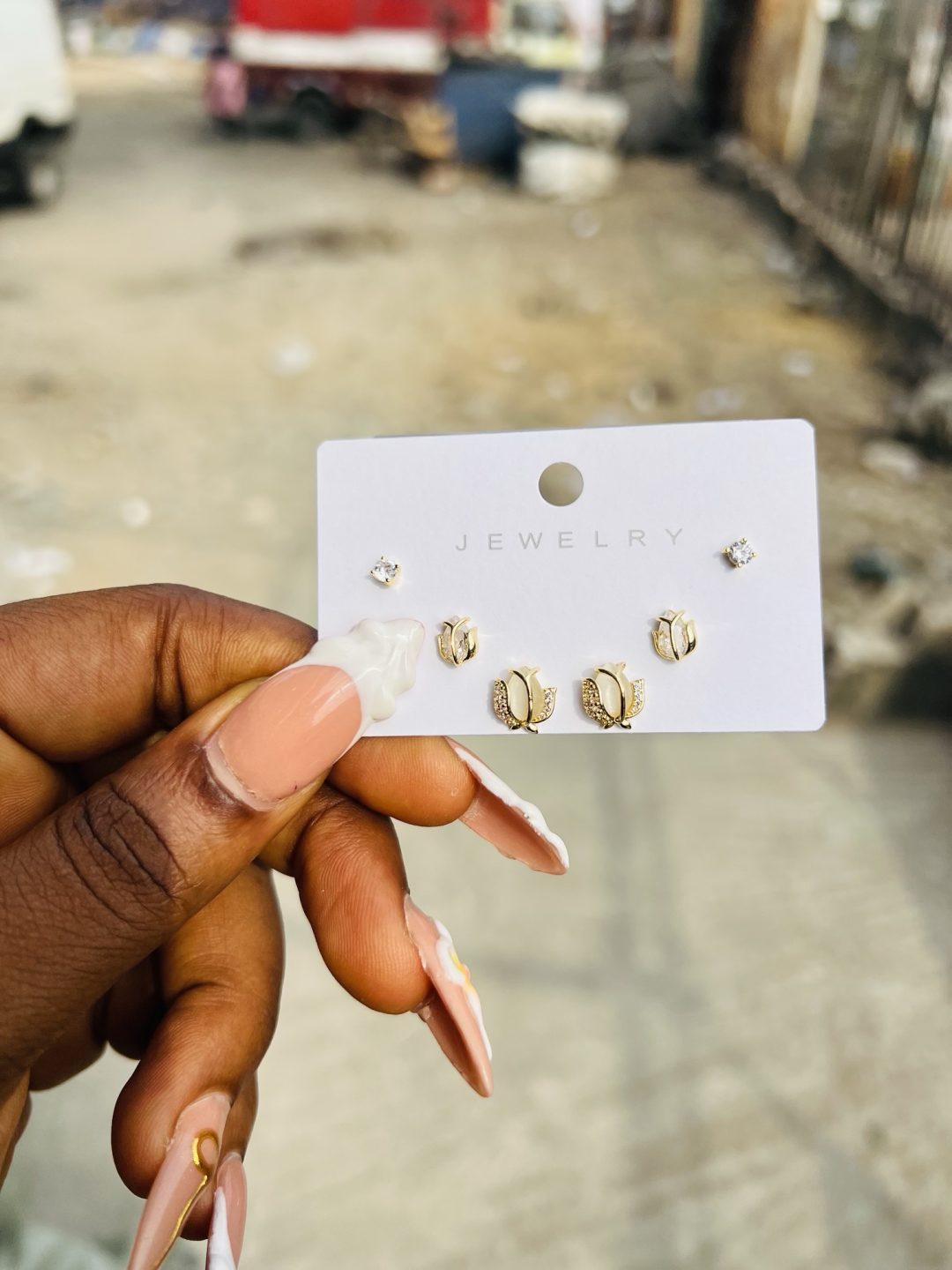 Zirconia 001 3 in 1 Earrings - Image 3