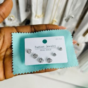 Zirconia  3 in 1 earrings