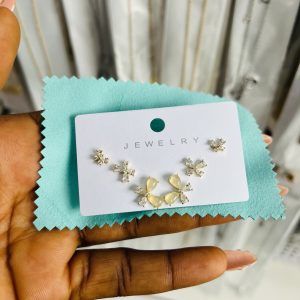 Zirconia  3 in 1 earrings