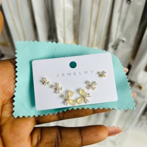 Zirconia  3 in 1 earrings
