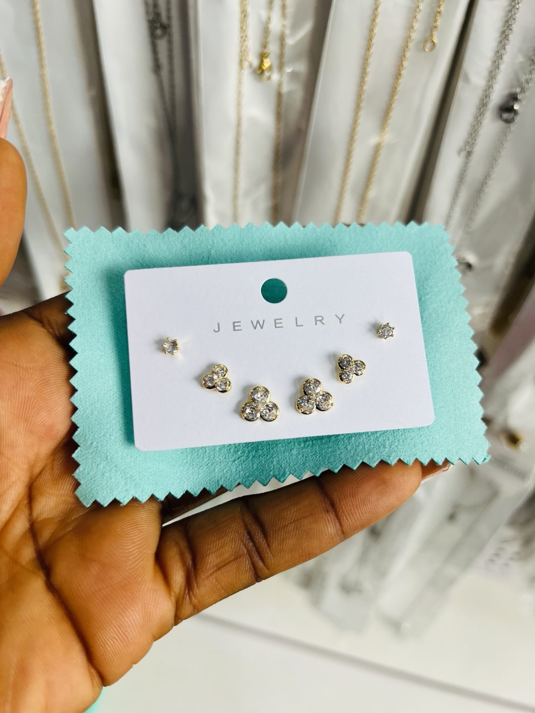 Zirconia 3 in 1 earrings
