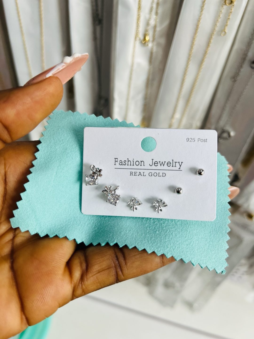 Zirconia 3 in 1 earrings