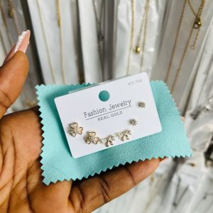 Zirconia 3 in 1 earrings