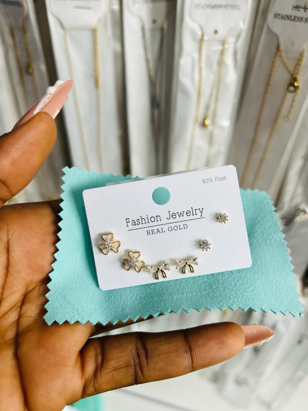 Zirconia 3 in 1 earrings