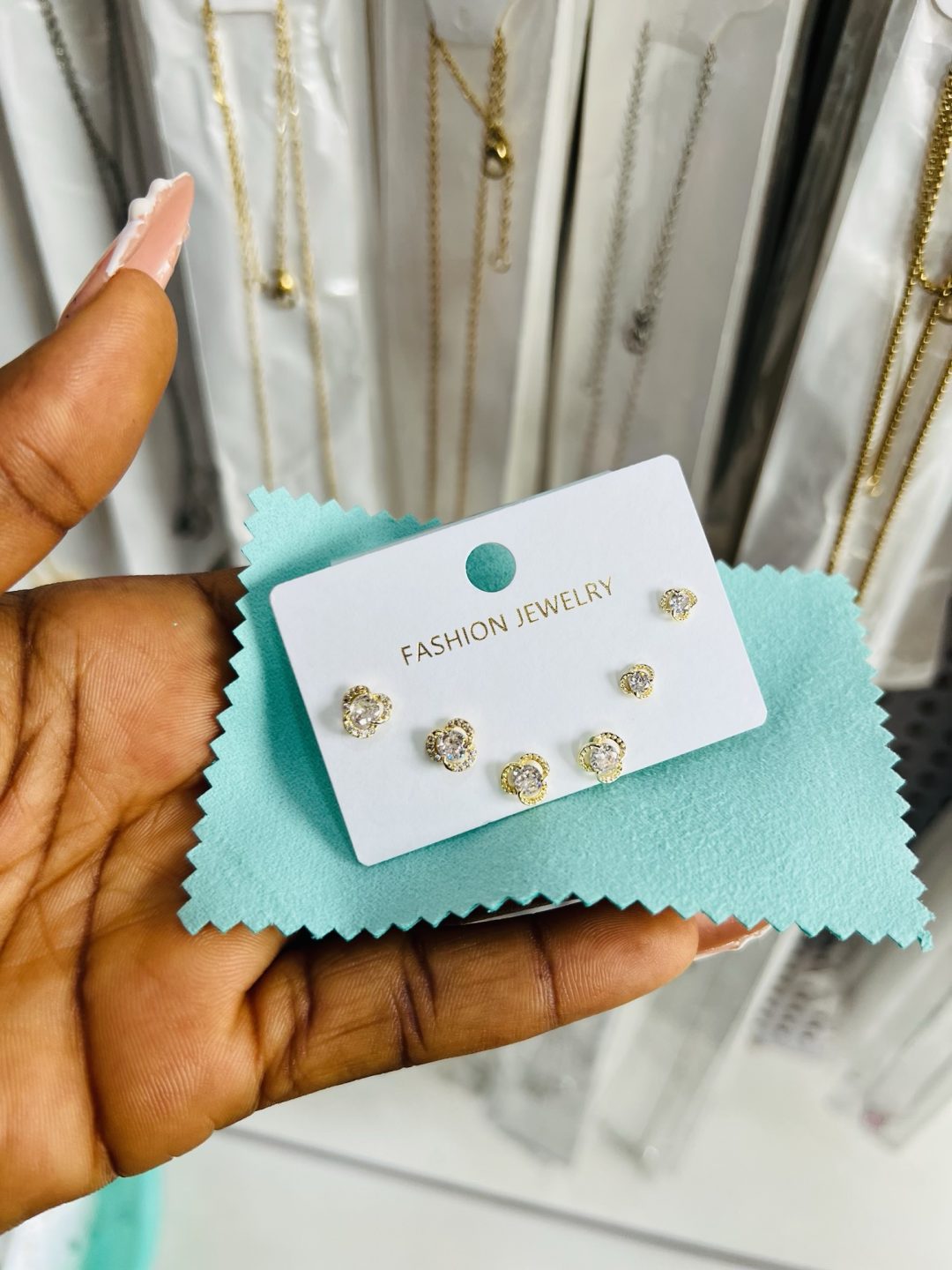 Zirconia 3 in 1 earrings