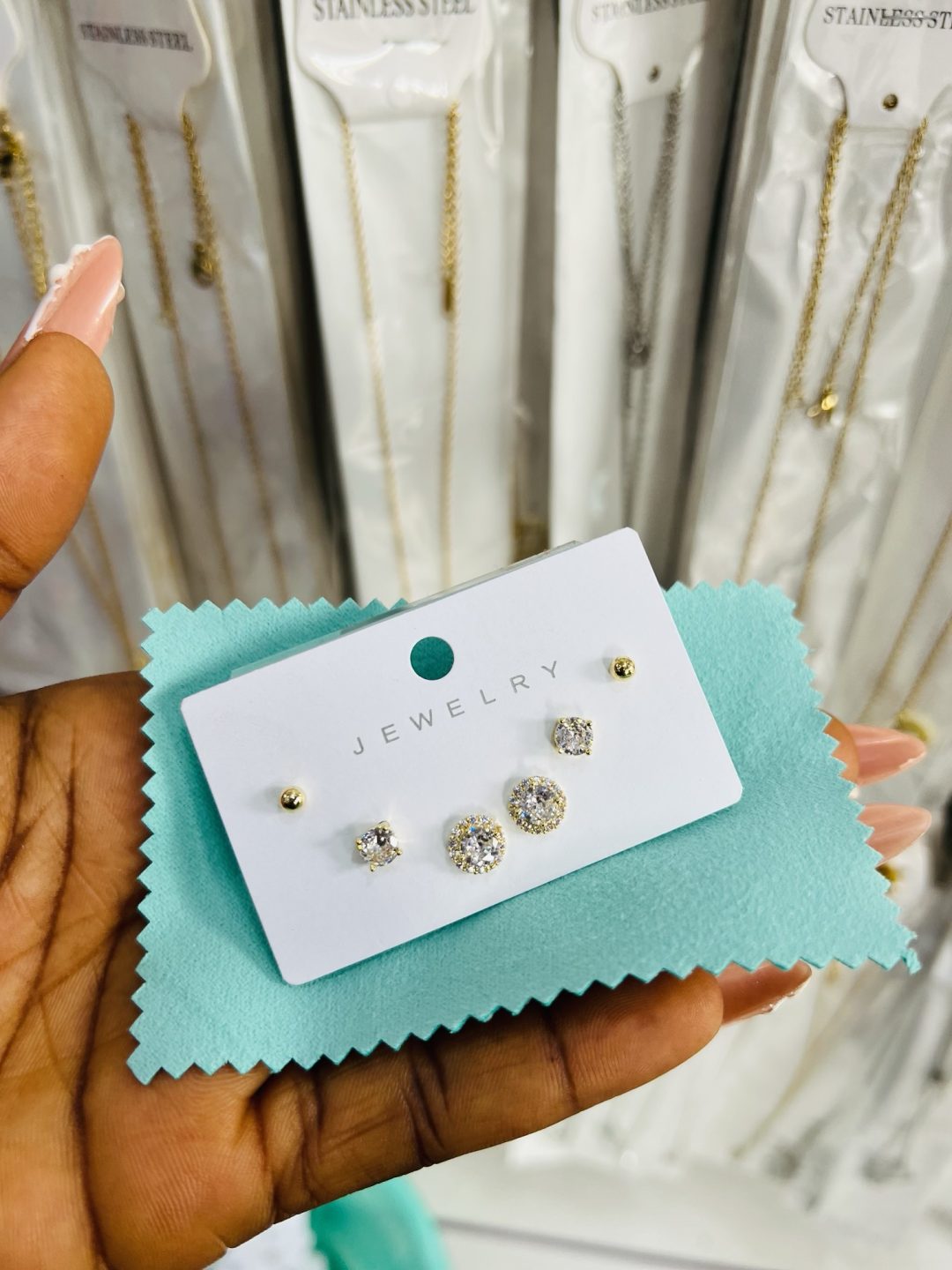 Zirconia 009 3 in 1 earrings