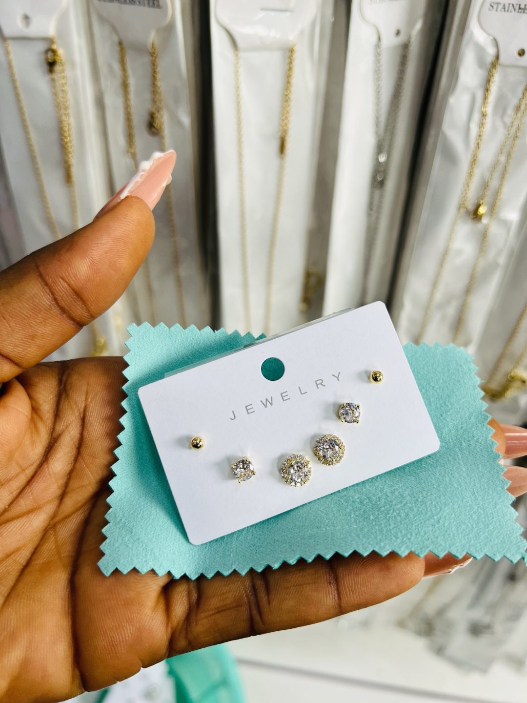 Zirconia 009 3 in 1 earrings - Image 2