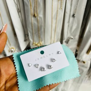 Zirconia  3 in 1 earrings