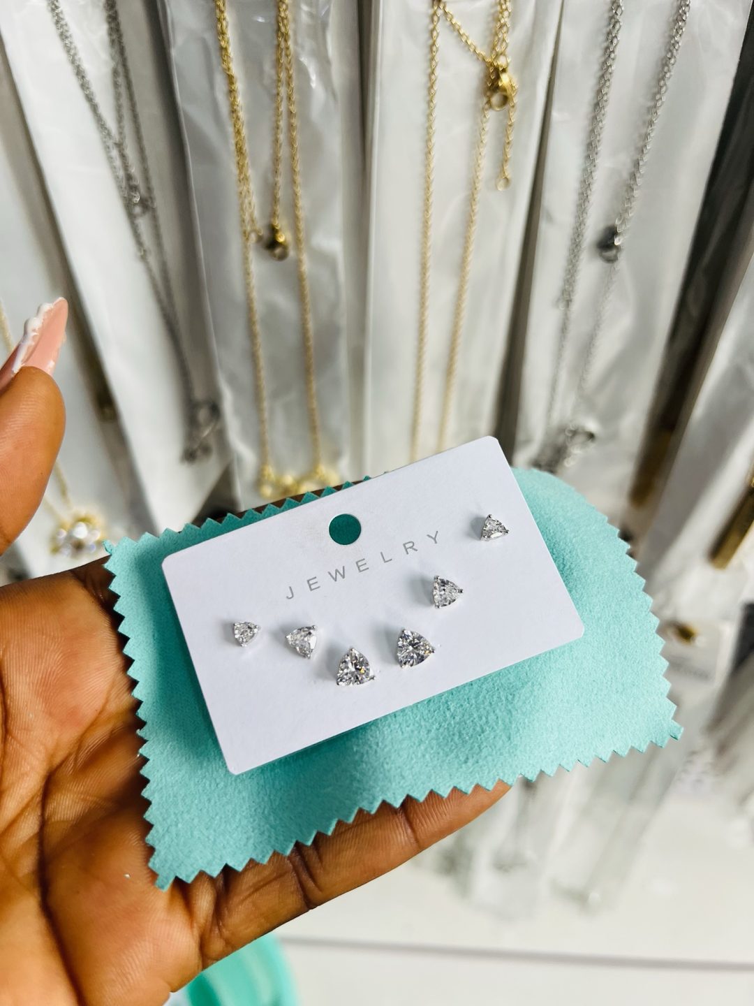 Zirconia  3 in 1 earrings - Image 3