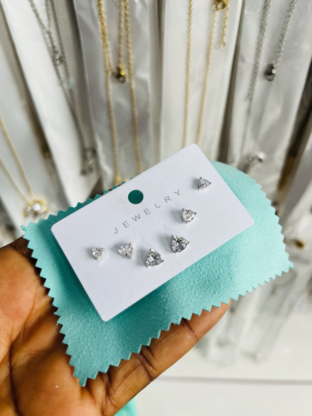 Zirconia  3 in 1 earrings