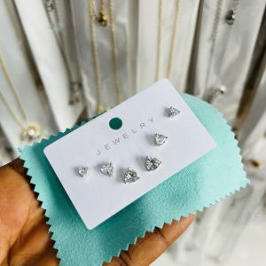 Zirconia  3 in 1 earrings