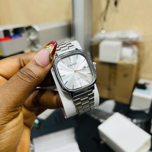 Casio silver silver face watch