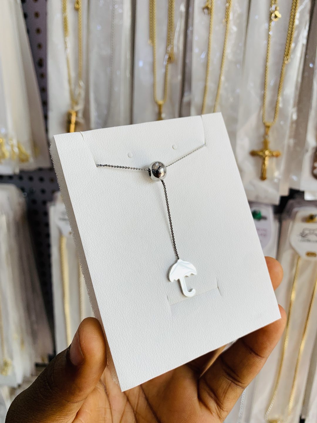 Umbrella ball necklace