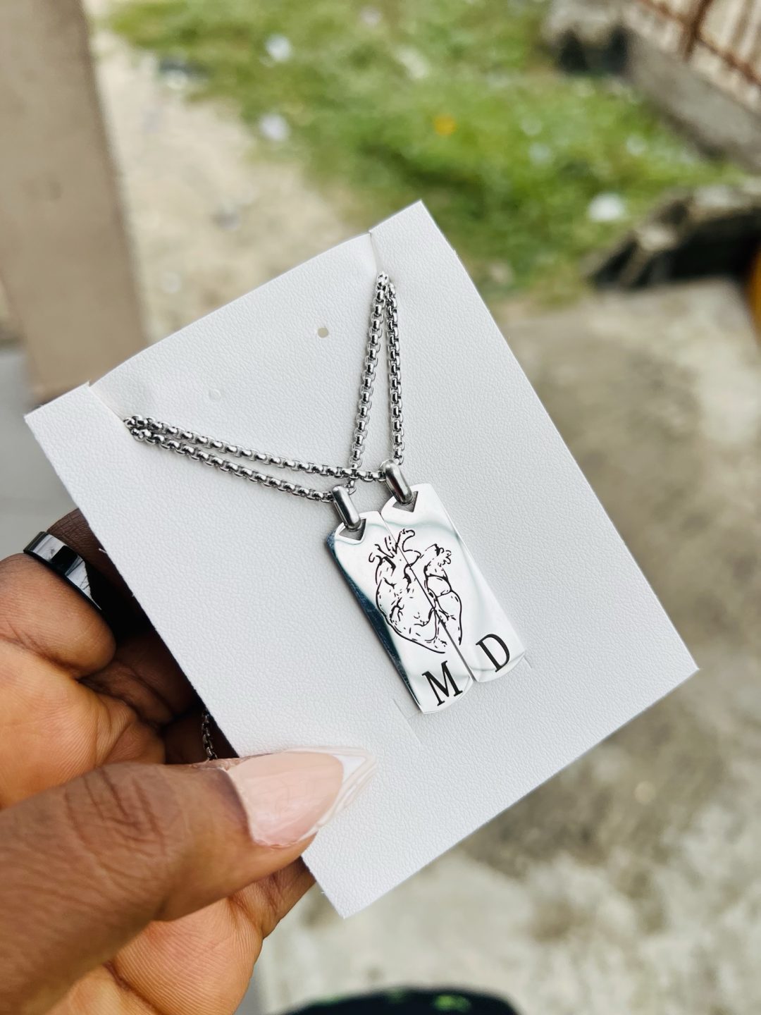 Mi Amore Engraved necklace with initials - Image 2